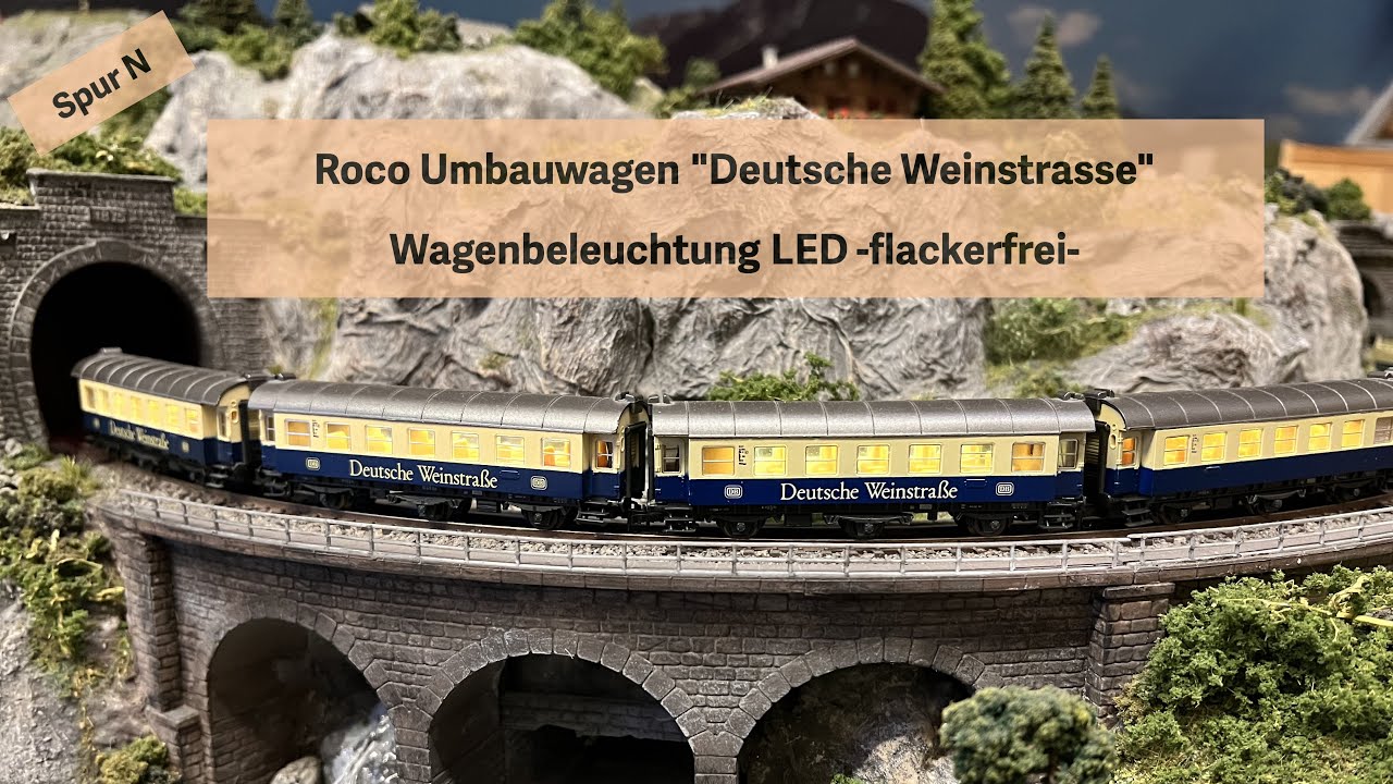 Spur N Roco Modelleisenbahn Spur N Roco Umbauwagen -Deutsche Weinstrasse - YouTube
