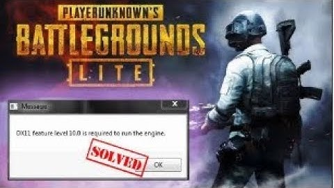 PUBG PC Lite - FIX ERROR    DirectX 11 feature level 10.1/10.0 is required by the game || With Proof