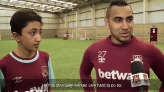 Payet meets #WHUSKILLS winner Nikhil Mohindra