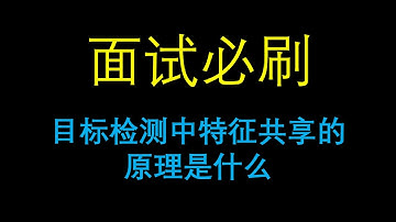 面试必刷：目标检测中特征共享的原理是什么？