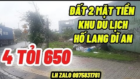 Bán lô đất góc hai mặt tiền đường khu du lịch hố lang tân bình dĩ an bình dương 125m full thổ cư 