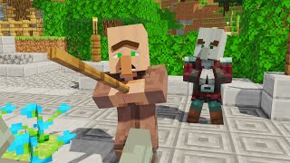 Villager & Pillager Life: Troll Villager (Minecraft Animation)