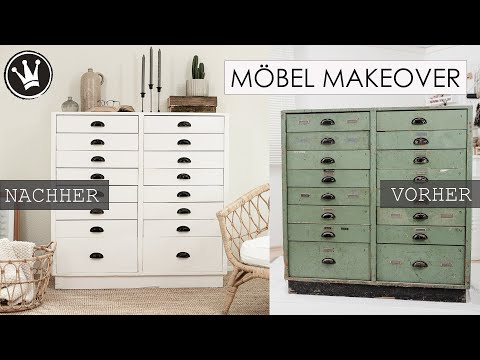 DIY - MÖBEL mit KREIDEFARBE streichen | Wohnzimmer MAKEOVER | Möbel Upcycling | DekoideenReich