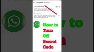 Celebrity How to turn off secret code on whatsapp|| Whatsapp mei secret code kaise off karein Net Worth
