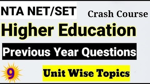 NTA NET/SET सेट Higher Education Previous Year Question !!  Part 9 !! Past Year Questions !!