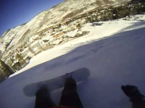 Dalton Mitchell Slides Down Pepi's Face on Snowboard