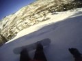 Dalton mitchell slides down pepis face on snowboard