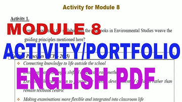 Module 8 Portfolio English Activity Answers pdf Nishtha Training DIKSHA App in
