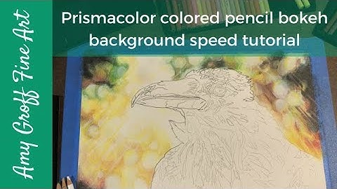 Prismacolor colored pencil bokeh background time lapse tutorial