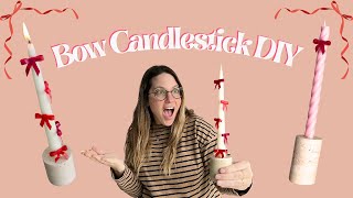 Bow Candle DIY | How to make candles with bows DIY | Perkins On Parkway