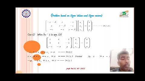Eigen Values and Vectors |Joseph Paul| SNS Institutions
