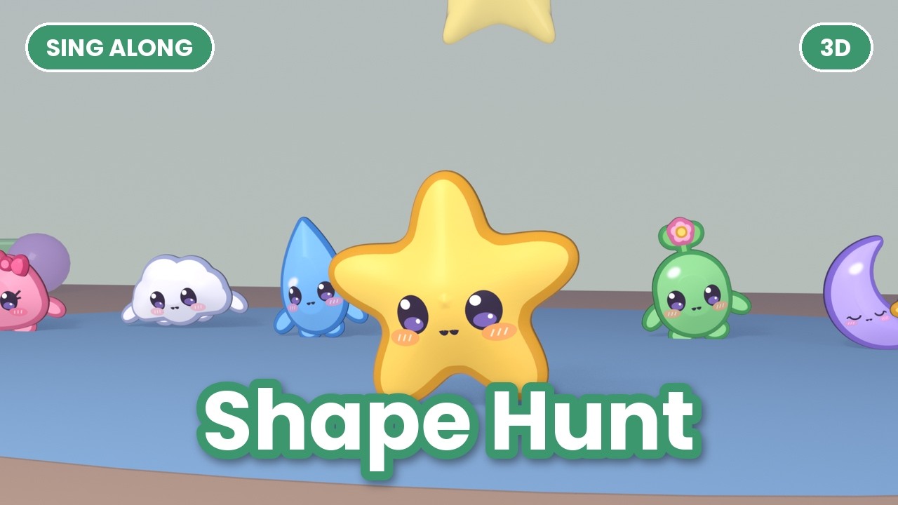 Shapes For Square Shape Hunt | Shapes Song for Kids | Circle Square Triangle Star Heart ...