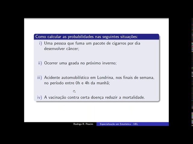 PROBABILIDADE - QUAL É A CHANCE? \Prof Gis - Estatística I