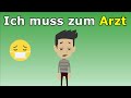 Deutsch lernen mit dialogen | Ich bin krank