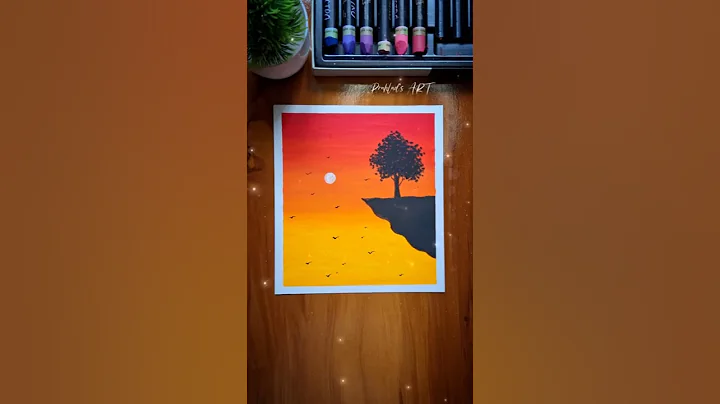 🌅 Mesmerizing Sunset Landscape Painting