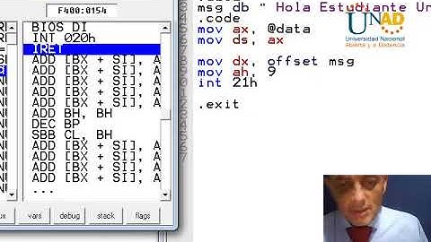 UNAD Instalación y Programación, Simuladores, Procesador 8086, MSX88 Ensamblador  Erick Fajardo