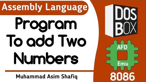 how to create assembly language program.also dosbox afd and many More in one video