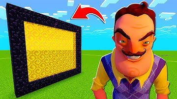 How To Make A Portal To The HELLO NEIGHBOR Dimension In Minecraft