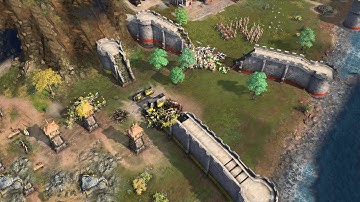 Age of Empires 4 - 4v4 EPIC SURVIVAL AND COMEBACK | Multiplayer Gameplay