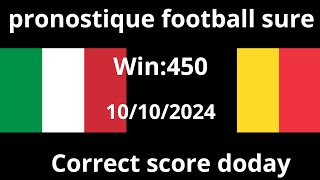 pronotique football correct score ligue des nations 10/10/2024