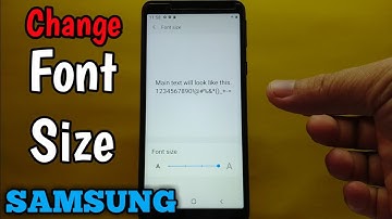 How to change font size on Samsung Galaxy A01 Core