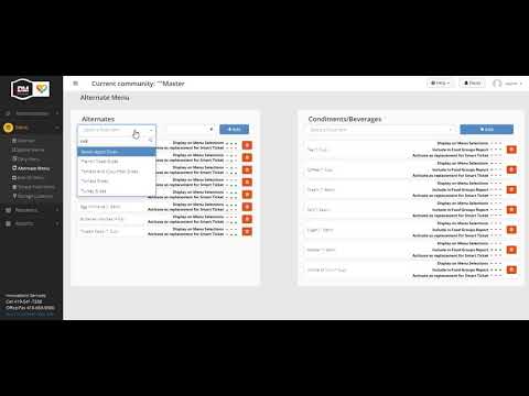 Selector Meal Ticket Set Up The Dining Manager