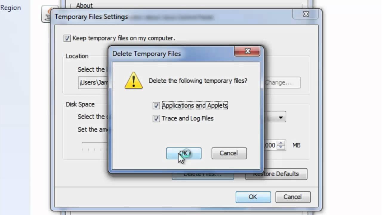 How to clear your Java cache of temporary Internet files - YouTube