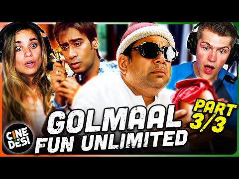 GOLMAAL: FUN UNLIMITED Movie Reaction Part 3/3! | Ajay Devgn | Arshad Warsi | Sharman Joshi