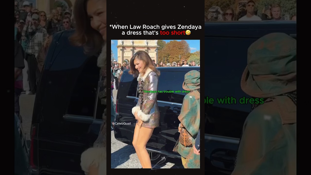 When Law Roach gives Zendaya a dress that's too short #Zendaya #LawRoach