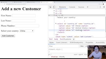 25. Spring Form Tag Library - select Coding Step by Step