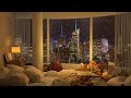 Cozy Apartment in New York City 4K with Jazz Music for Relax and Study