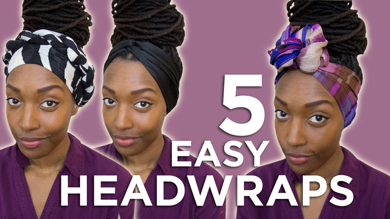 Hairstyle Tutorial: 5 Easy Head-Wraps - YouTube