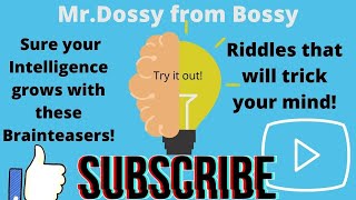 Riddles to trick your mind Part-3/Grow your intelligence/Brainteasers #Riddles #youtube #intelligent