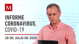 Informe diario por coronavirus en México, 28 de julio de 2020