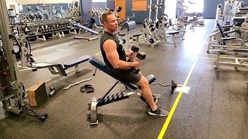 Incline Triceps Extension with Dumbells or EZ Bar (demo & instructions)