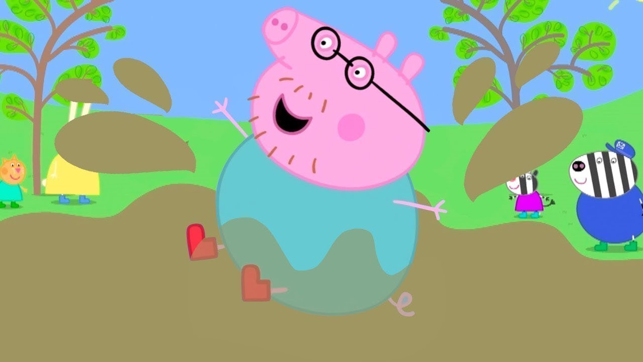 Peppa Pig And Friends Jump In The Biggest Muddy Puddle Ever 🐷 🚗 Peppa ...