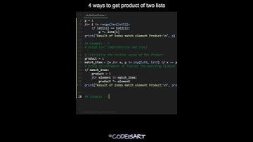 4 ways to get product of two lists in Python | Python Examples | Python Coding Tutorial | Interview