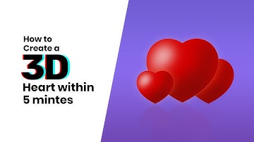 How to create a 3D heart in 5 minutes | Adobe Photoshop Tutorial