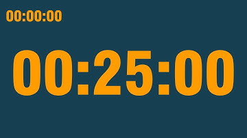 25 minute timer (with end alarm, time elapsed and progress bar)