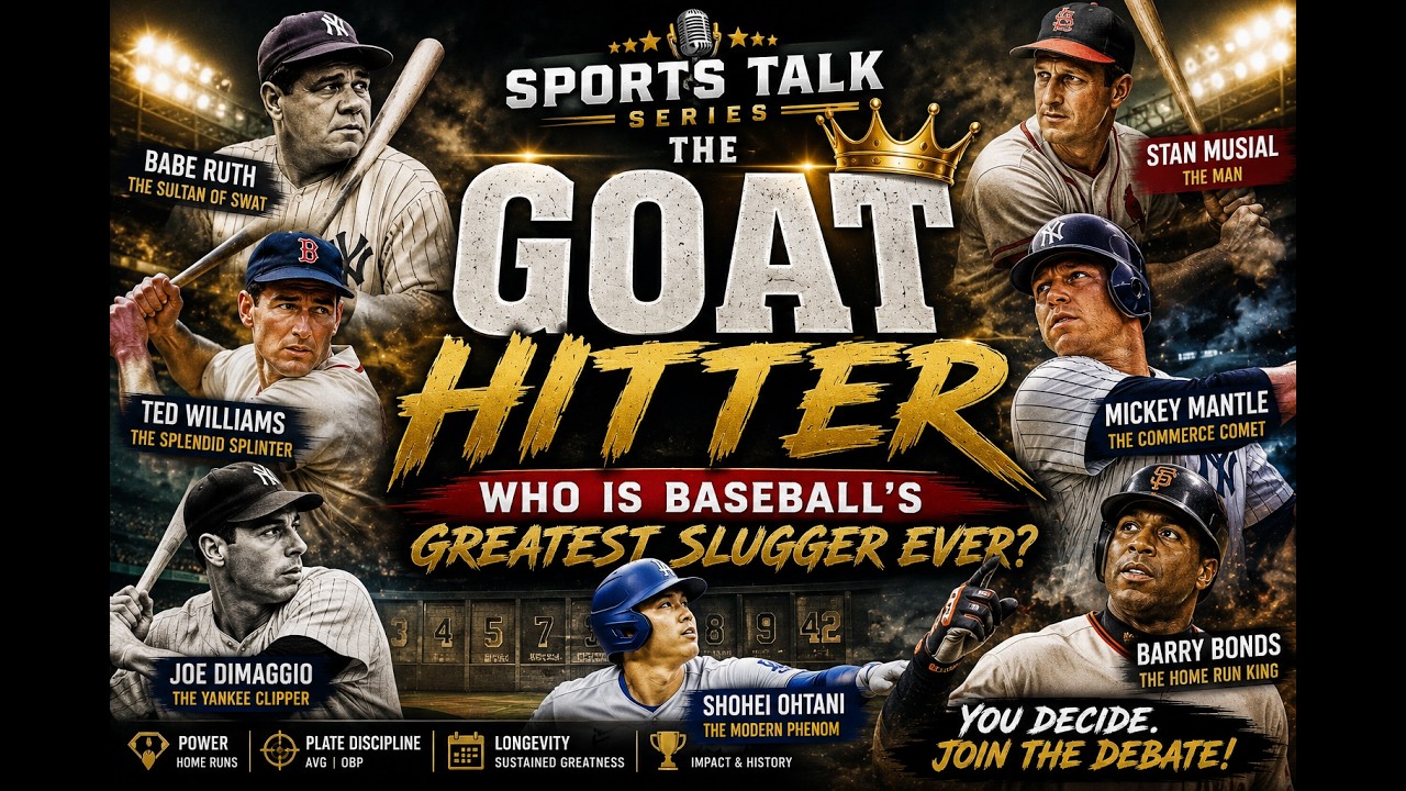 The GOAT Hitter Debate: Who Is Baseball’s Greatest Slugger Ever? ⚾🐐 | Sports Talk