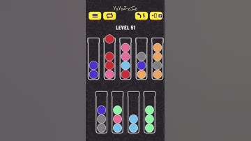 Ball Sort Puzzle Level 51 Walkthrough 🧪🔴⚪️🟣, #shorts