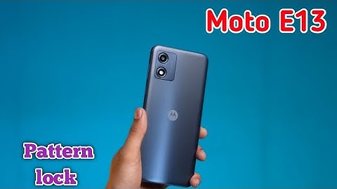 How To Set Screen Lock Pattern In Moto E13, Screen Lock Password Setting, How To Set Pattern