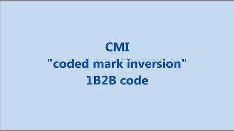 08 CMI coded signal