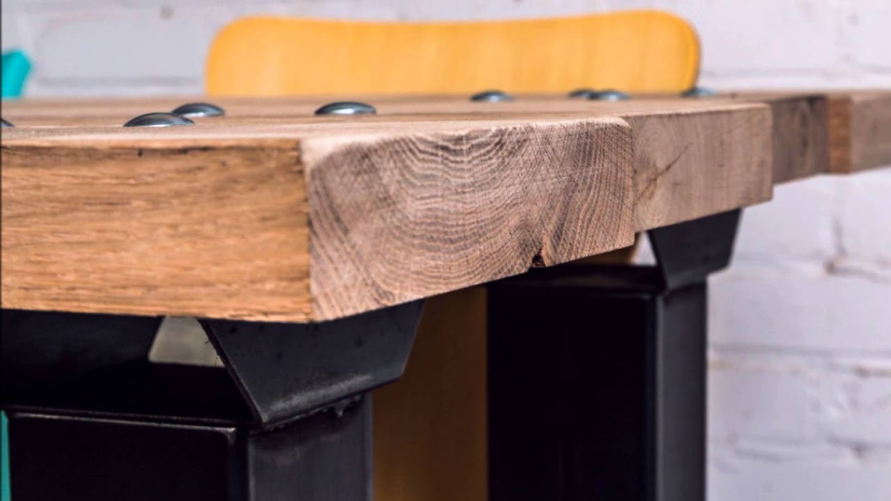 Stoere robuuste eiken houten tafels op maat gemaakt youtube