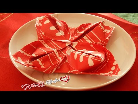 Come Piegare Un Tovagliolo Di Carta A Stella Per Natale