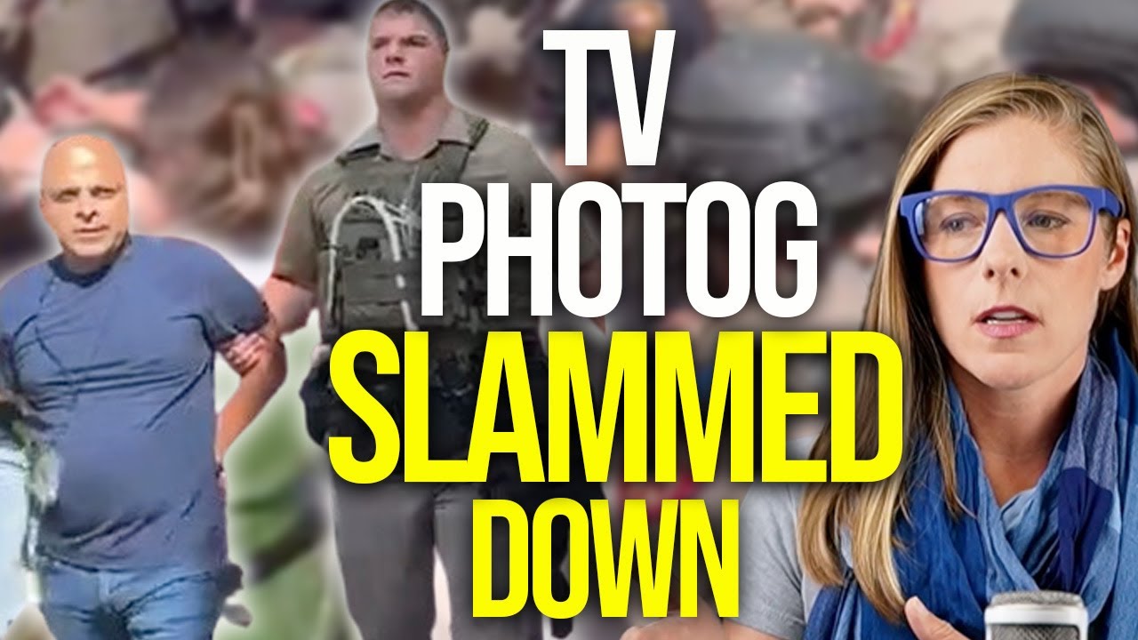 TV photog slammed, detained during protest