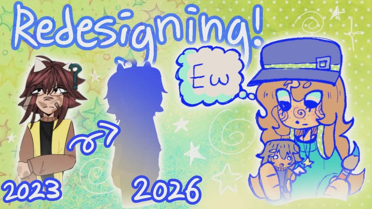 Redesigning my old OCs !! part 2 - YouTube