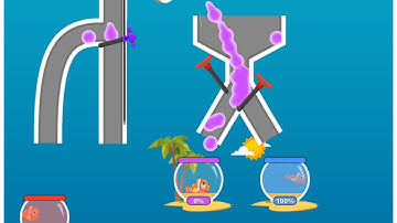 Water Puzzle Fish Rescue Pull Pin: Fun Game All Levels Answer Gameplay (iOS,Android) Levels 91 - 98