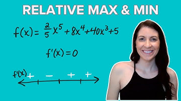 Finding Local Maximum and Minimum Values of a Function - Relative Extrema - First Derivative Test