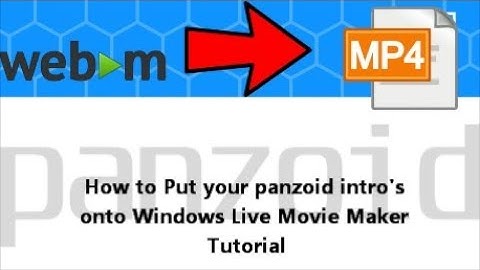 How To Transfer Intros From Panzoid To Windows Live Movie Maker